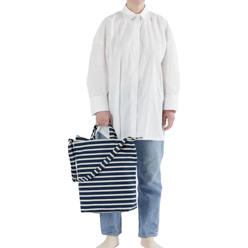 Baggu Zip Duck Bag, Navy Stripe