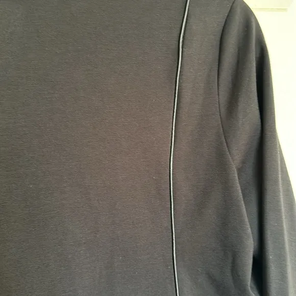Banana Republic NWTS  black non closure faux leather trimmed jacket size medium