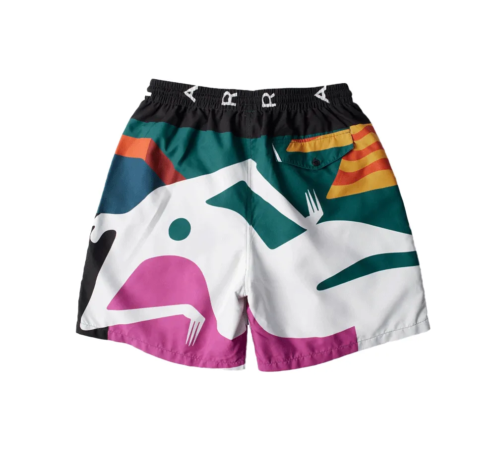 Beached In White Swim Shorts