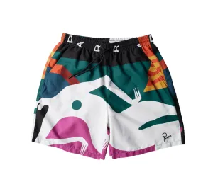 Beached In White Swim Shorts