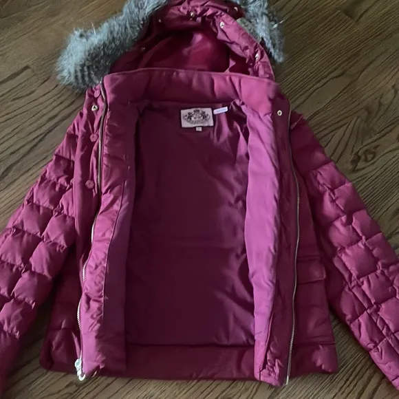 Beautiful burgundy Juicy Couture winter jacket- looks brand new