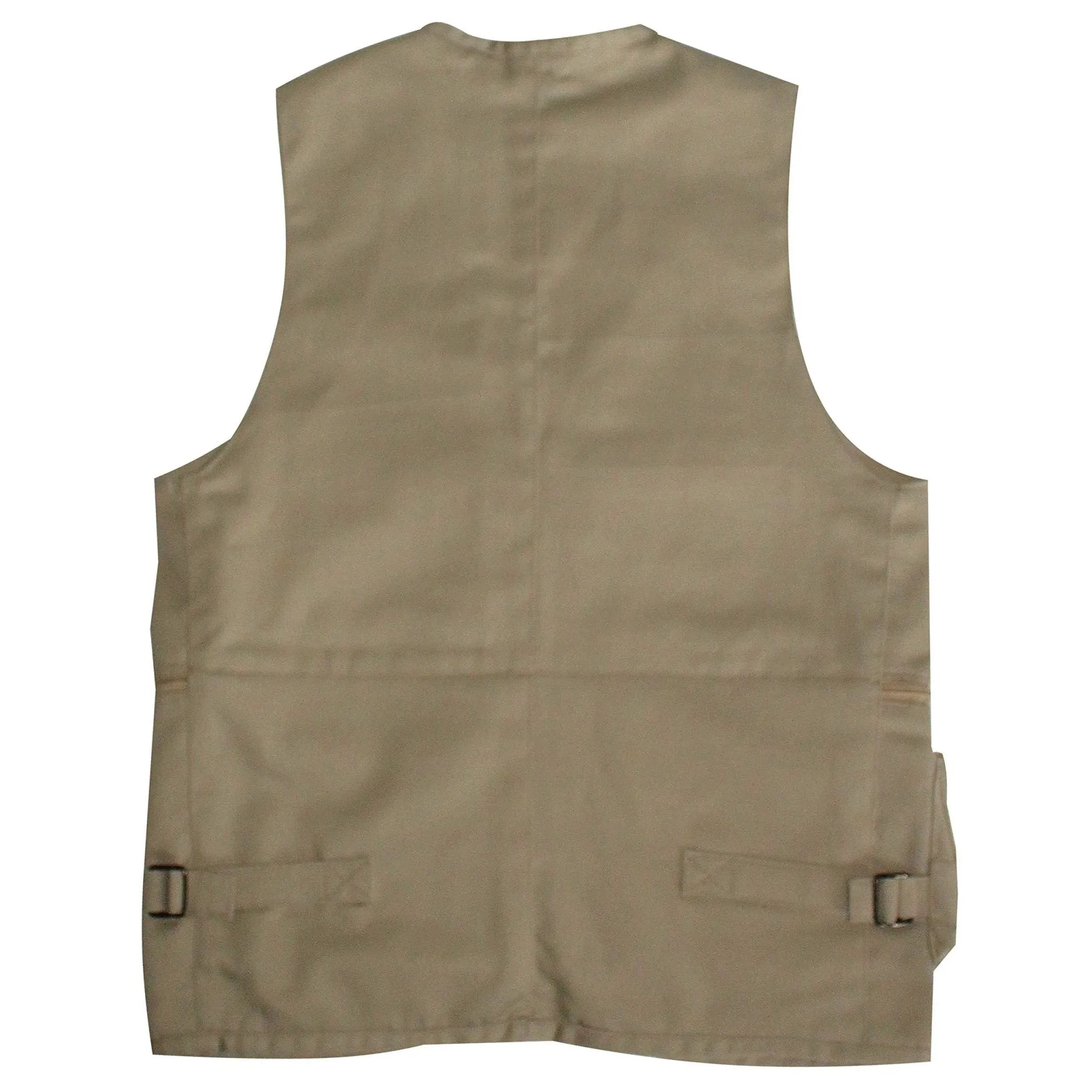Beige Fisherman's Multi Pocket Cotton Vest Waistcoat