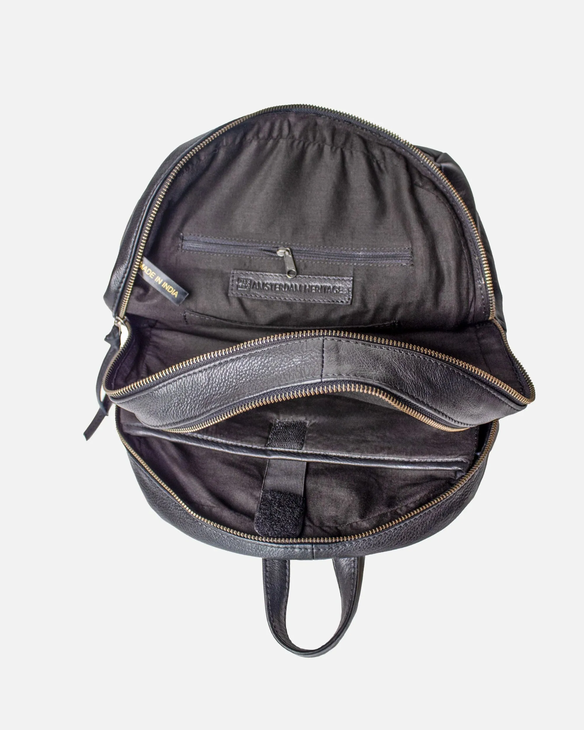 Bekema | Diamond-Patterned Leather Backpack