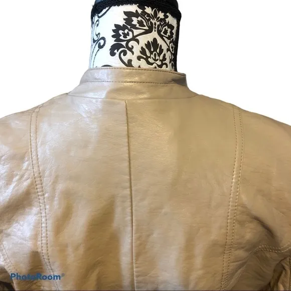Bernardo beige faux leather jacket.