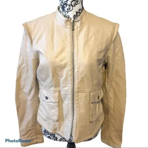Bernardo beige faux leather jacket.