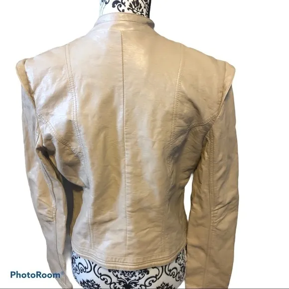 Bernardo beige faux leather jacket.