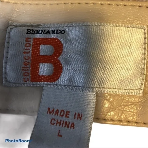 Bernardo beige faux leather jacket.
