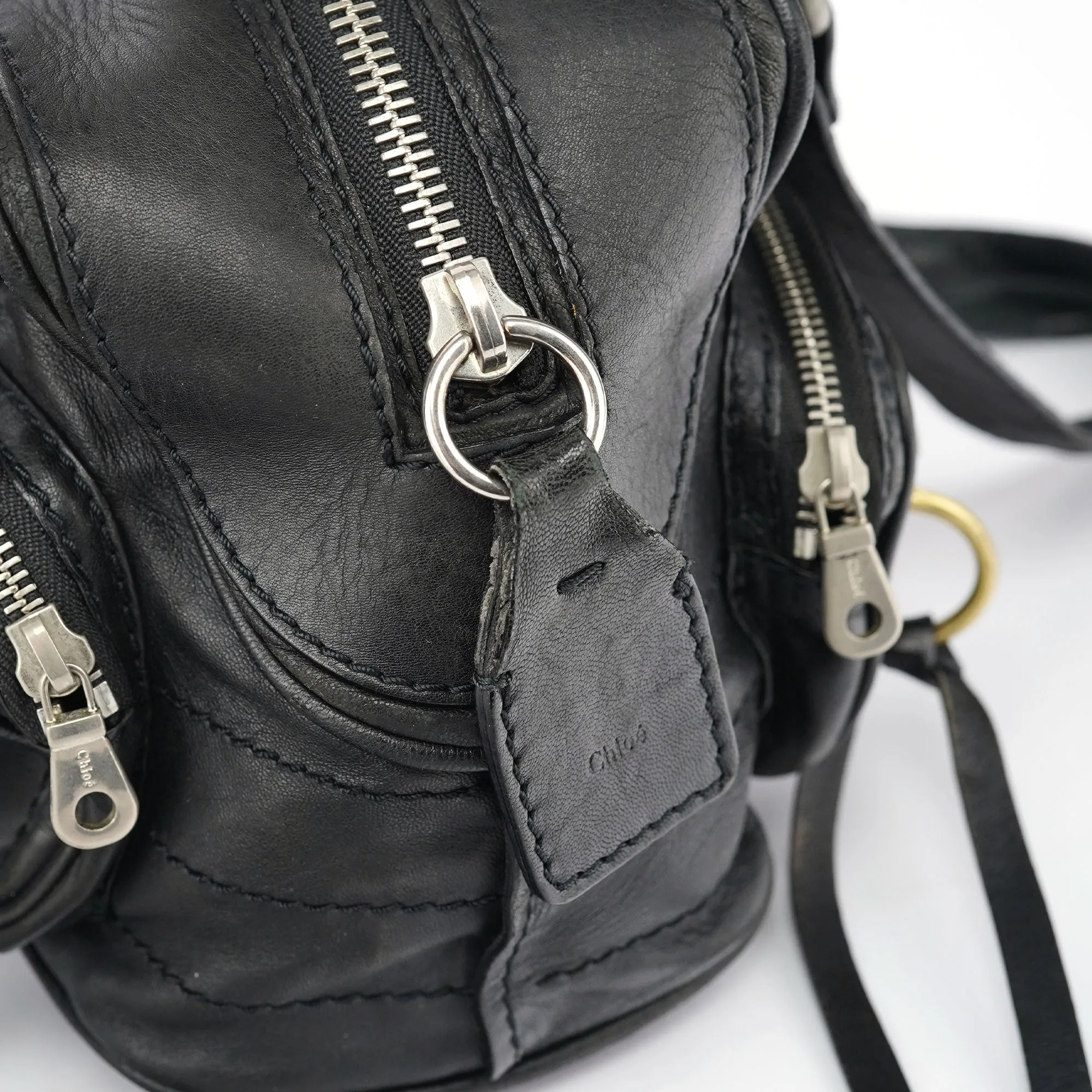 Black Lambskin Betty Tote Bag