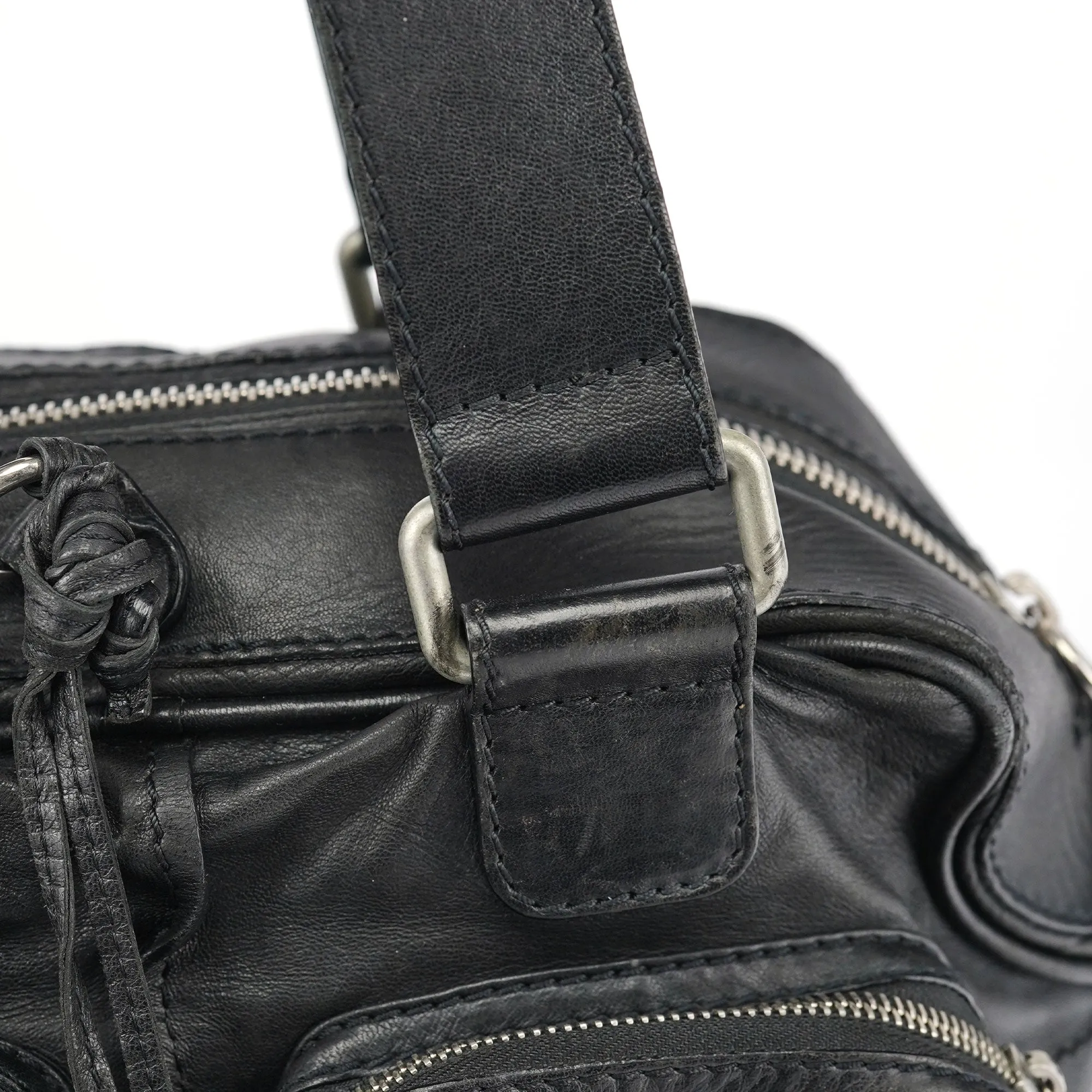 Black Lambskin Betty Tote Bag