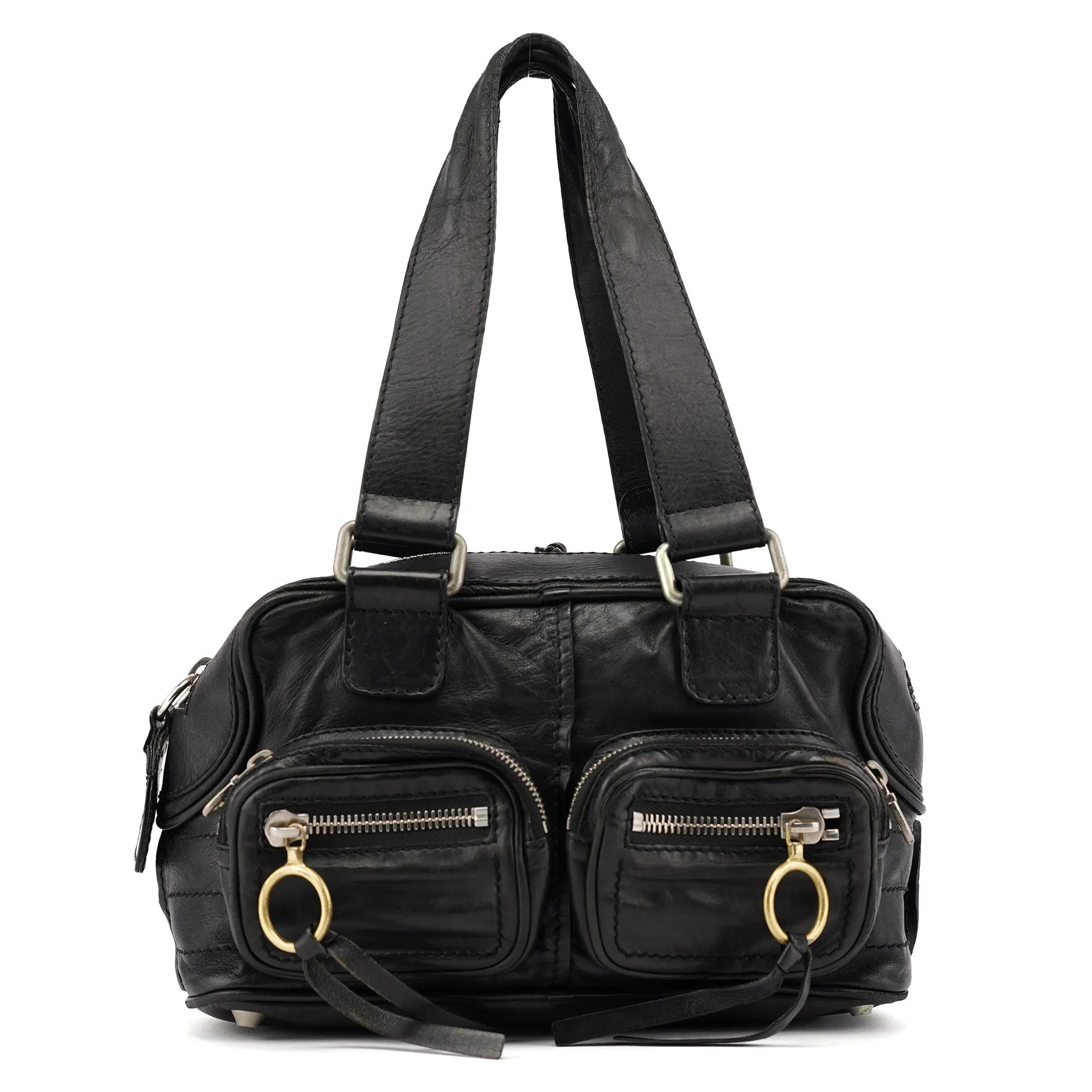 Black Lambskin Betty Tote Bag