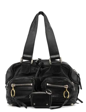 Black Lambskin Betty Tote Bag