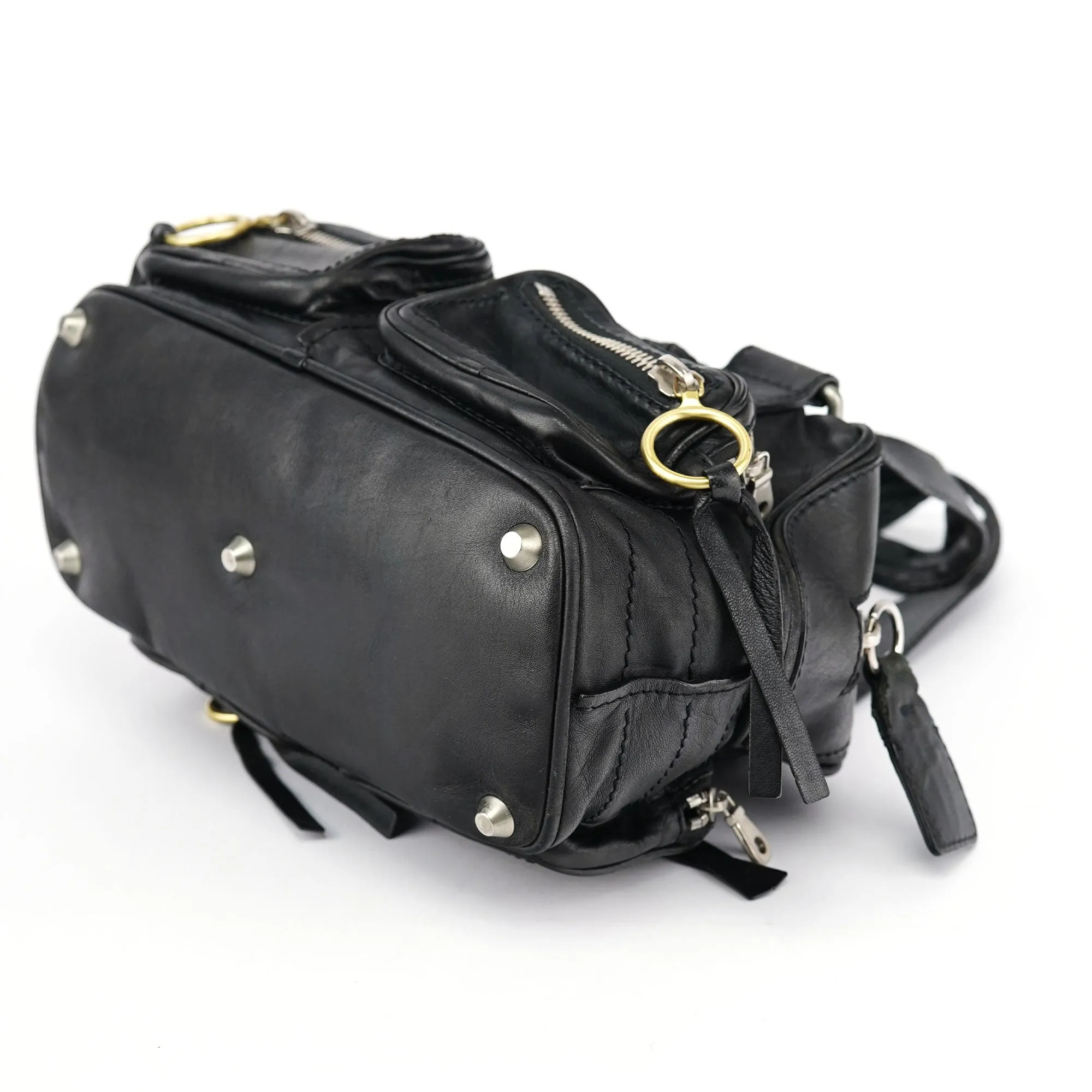 Black Lambskin Betty Tote Bag