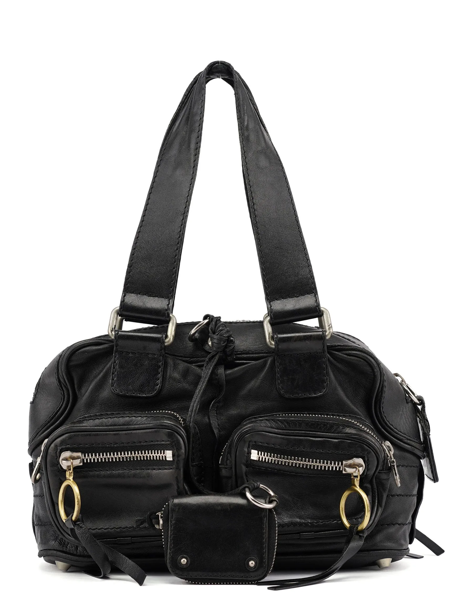 Black Lambskin Betty Tote Bag