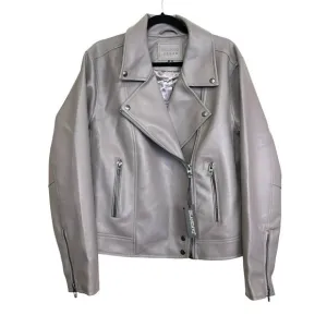 Blank NYC  Gray Faux Leather Moto Jacket Size 1X NWT