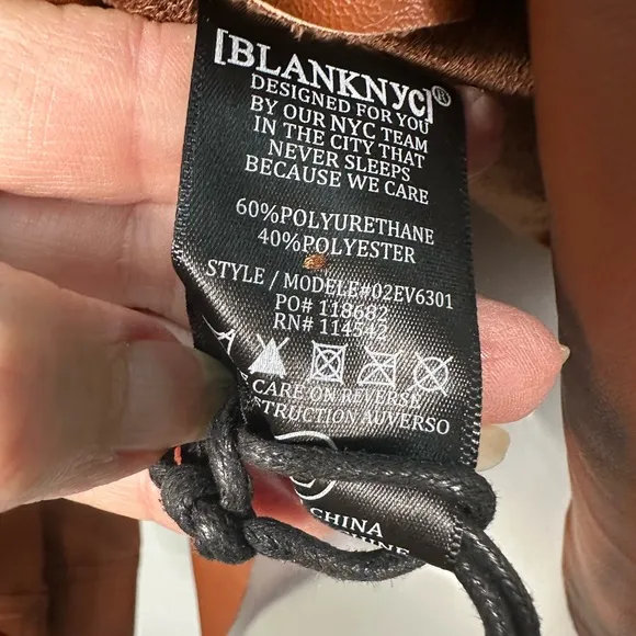 BLANKNYC Faux Leather Shacket Size Large NWT