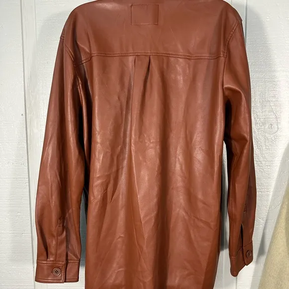 BLANKNYC Faux Leather Shacket Size Large NWT