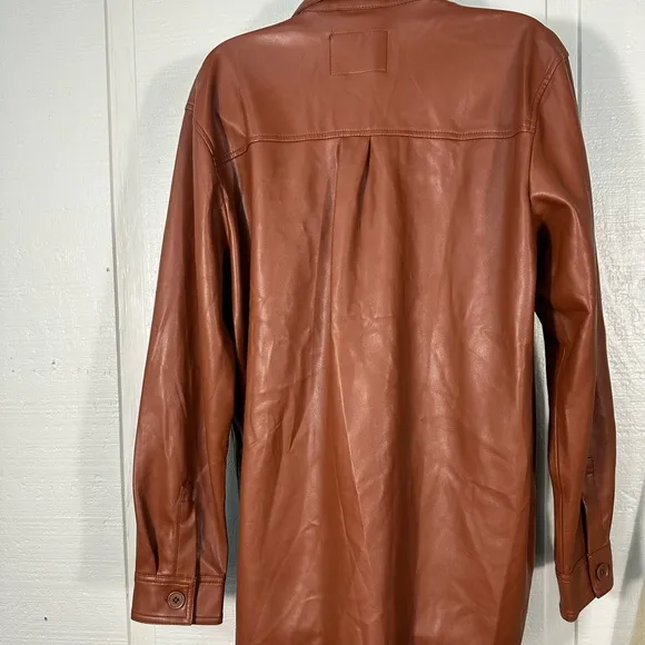 BLANKNYC Faux Leather Shacket Size Large NWT