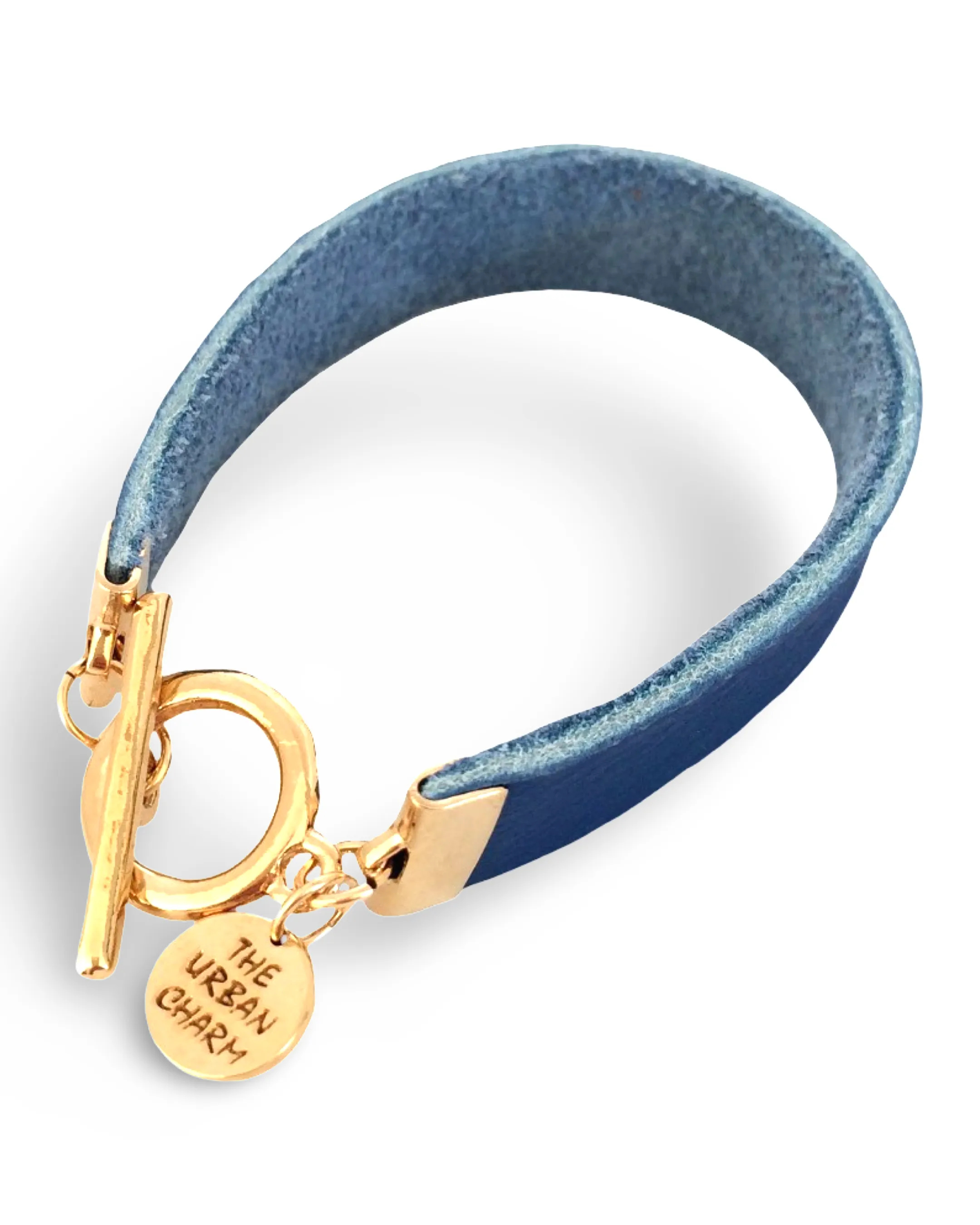 Blue Leather Color Band Bracelet by The Urban Charm