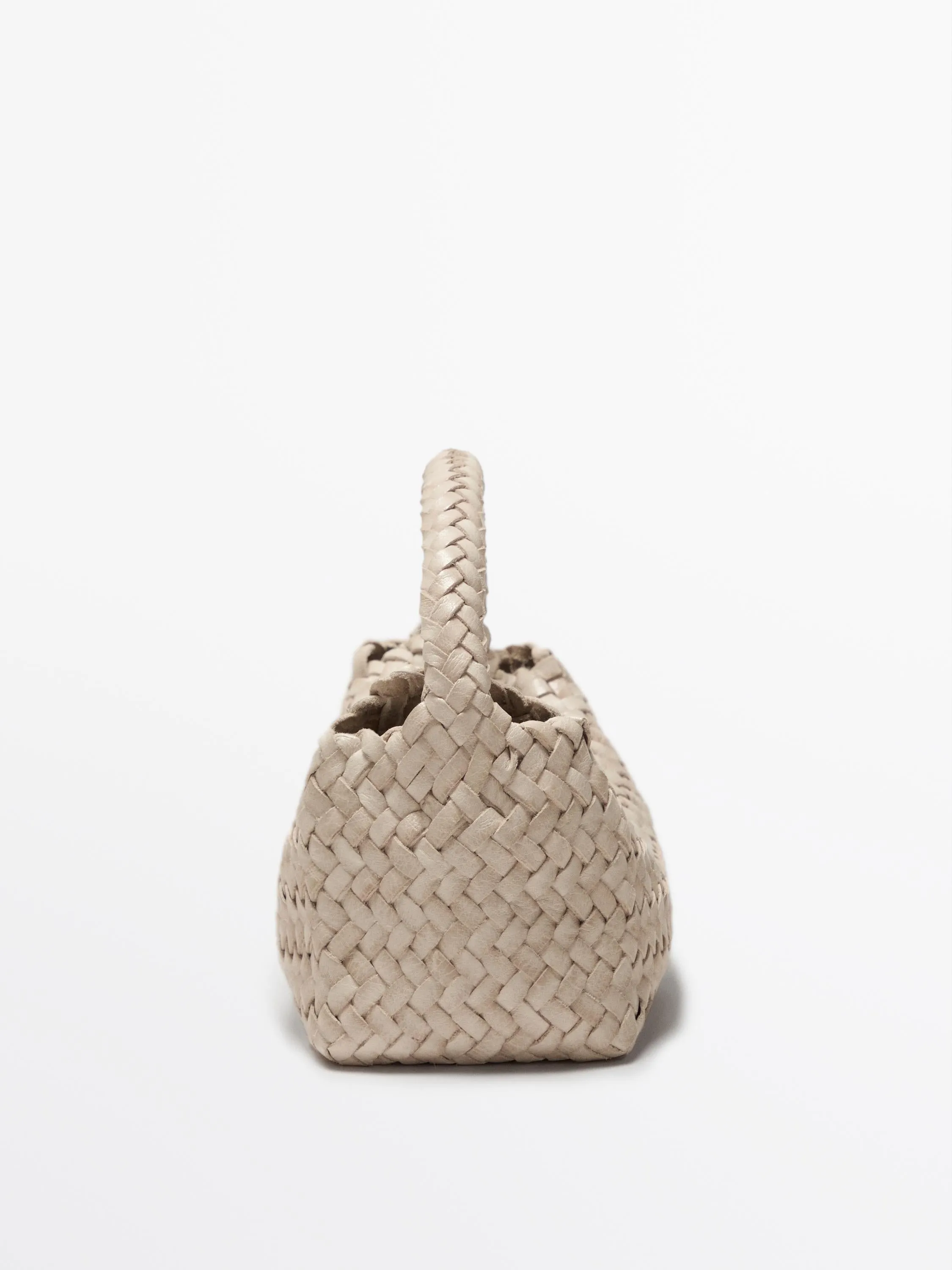 Braided nappa leather crossbody bag
