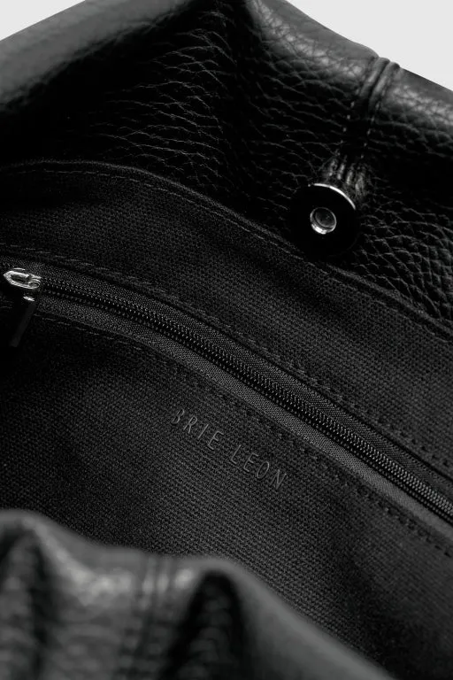 BRIE LEON - HARLOW SLOUCH MONO TOTE - BLACK NAPPA