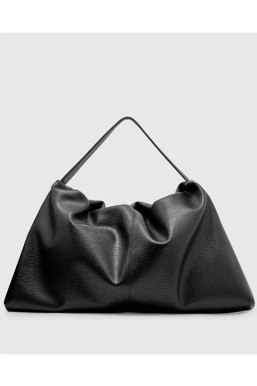 BRIE LEON - HARLOW SLOUCH MONO TOTE - BLACK NAPPA