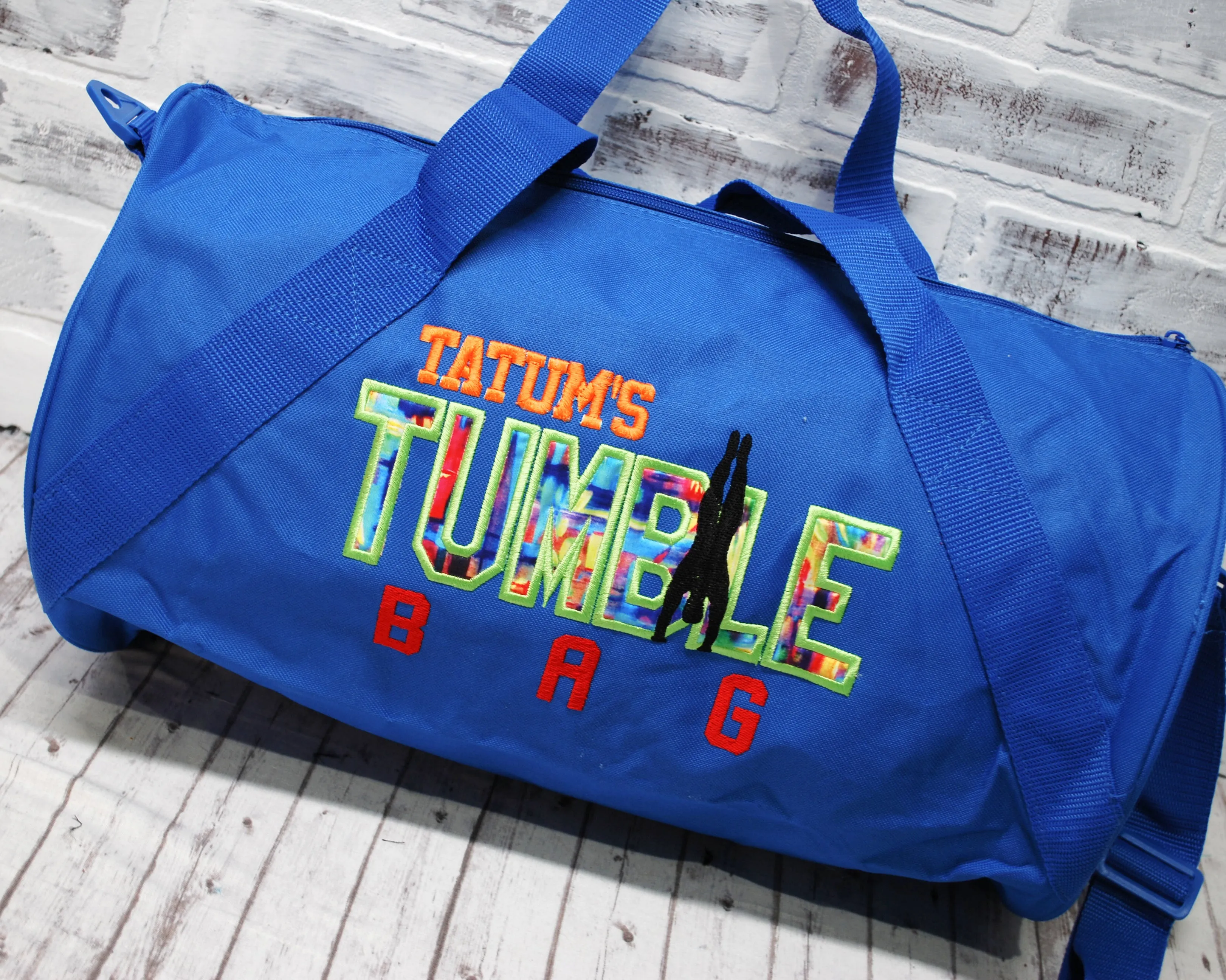 Bright Abstract Tumble Personalized Duffle or Tote Bag