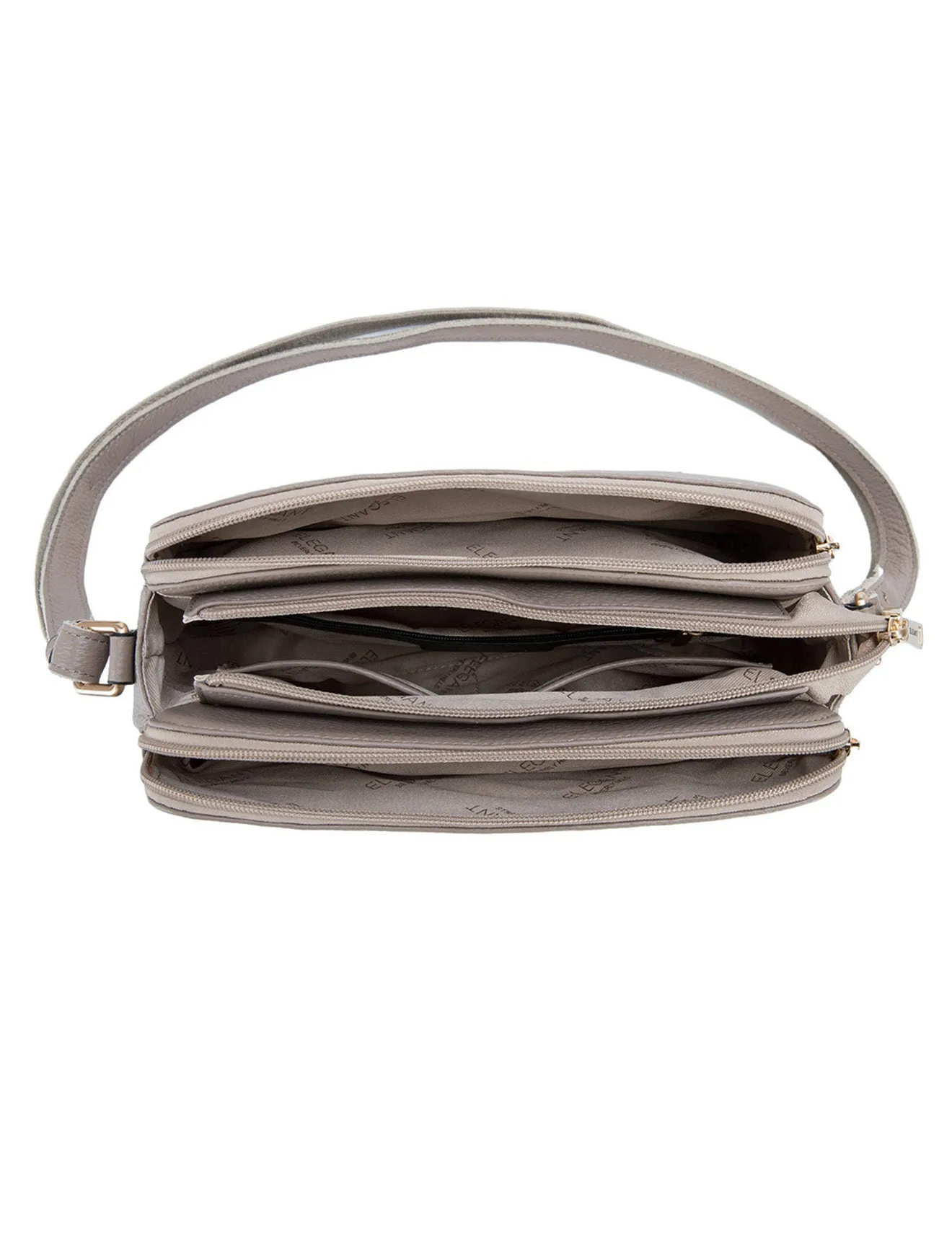 BROOKE TRIPLE COMPARTMENT LEATHER XBODY BAG-E1-0828-MOCHA-SALE