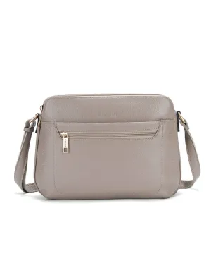 BROOKE TRIPLE COMPARTMENT LEATHER XBODY BAG-E1-0828-MOCHA-SALE