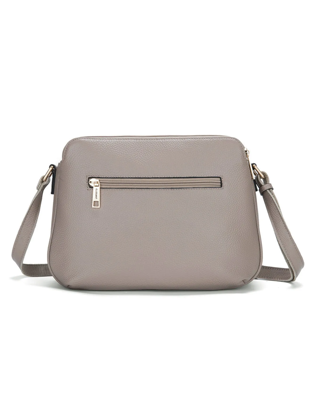 BROOKE TRIPLE COMPARTMENT LEATHER XBODY BAG-E1-0828-MOCHA-SALE