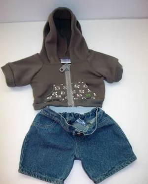 Build A Bear Jacket and Shorts Outfit