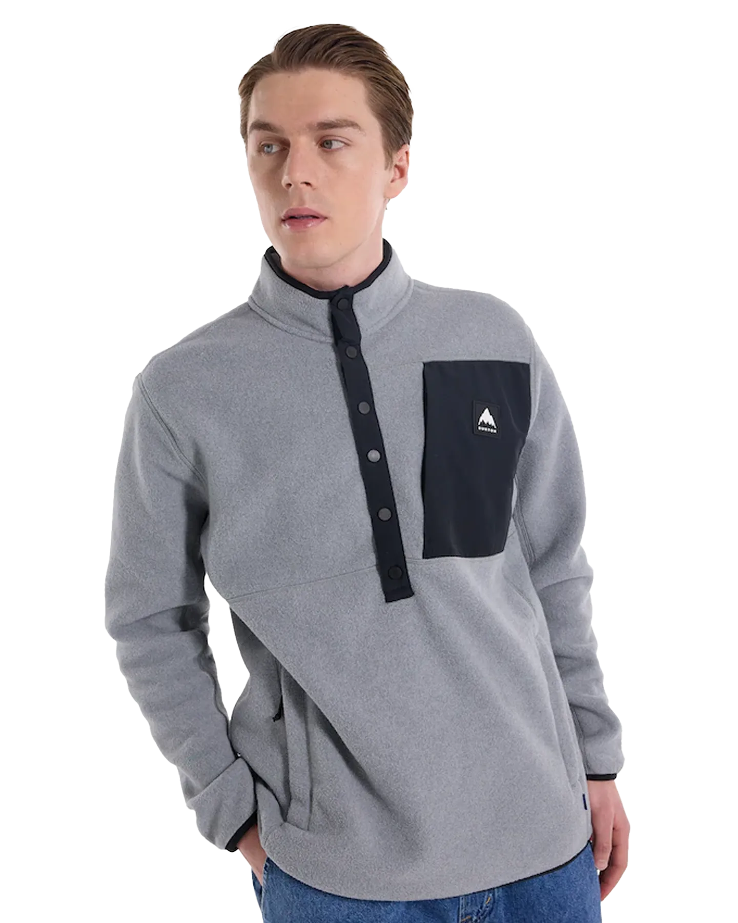 Burton Men's Cinder Fleece Pullover - Gray Heather