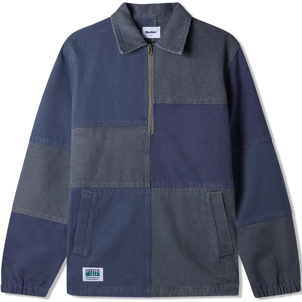 Butter Goods Washed Canvas Patchwork Jacket Washed Navy