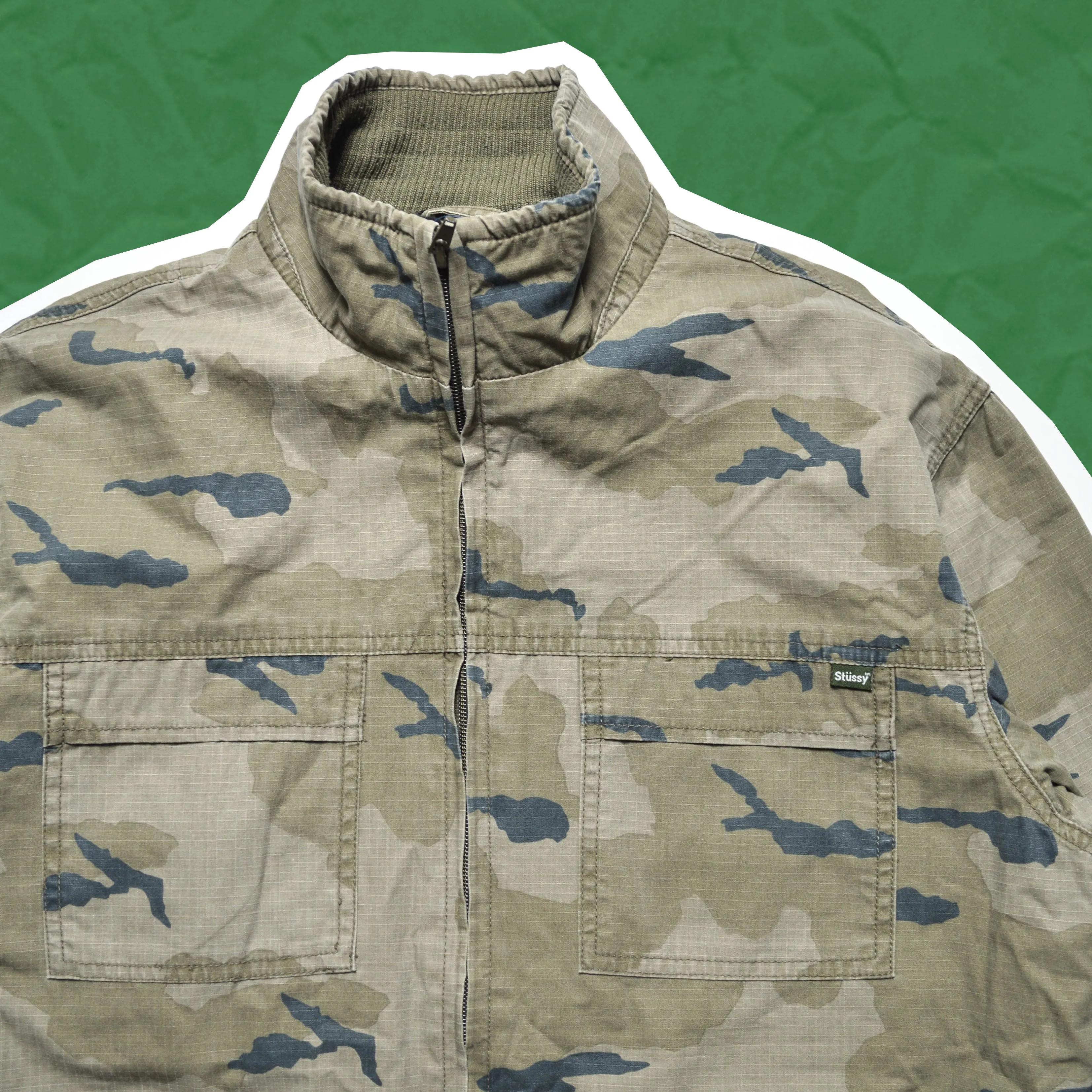 Camo Ripstop Windbreaker Jacket (M)