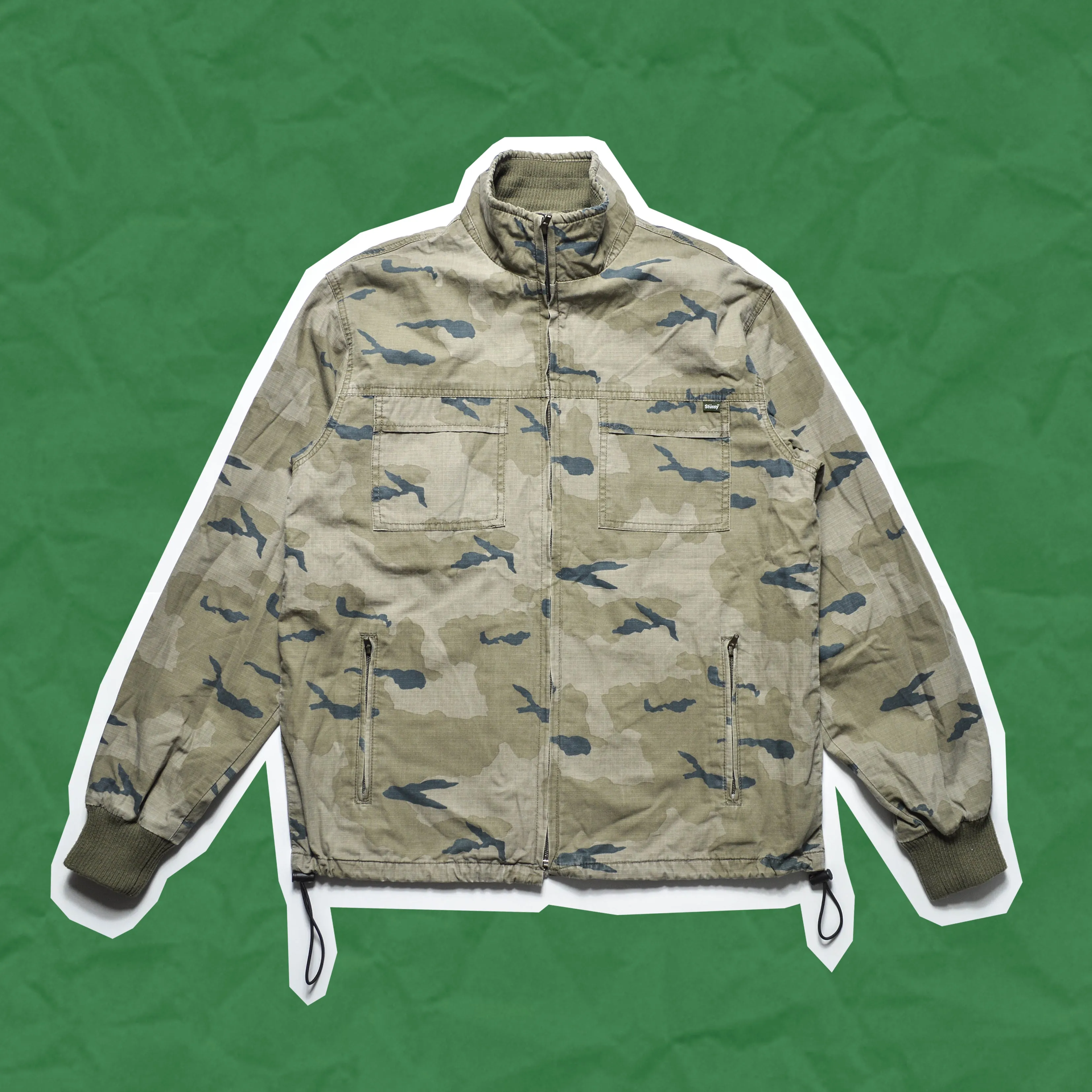 Camo Ripstop Windbreaker Jacket (M)