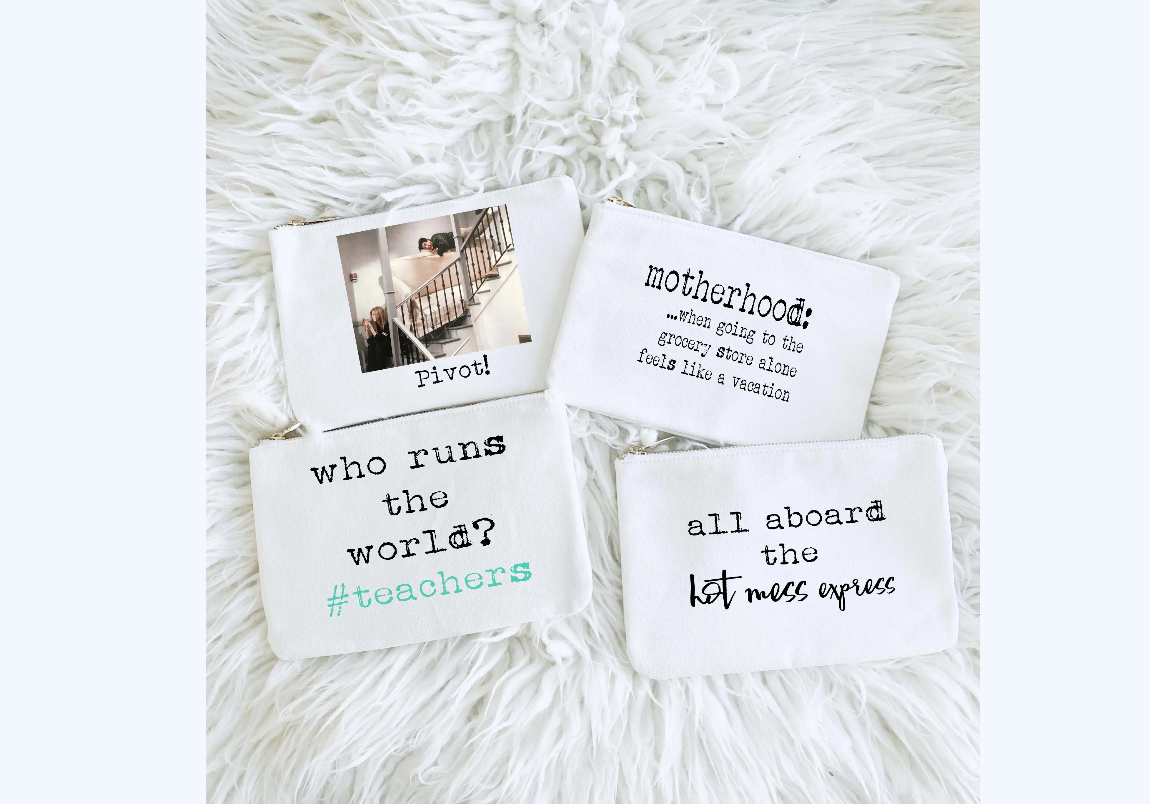 Canvas Gift Pouch Bag | Who Runs the World #teachers