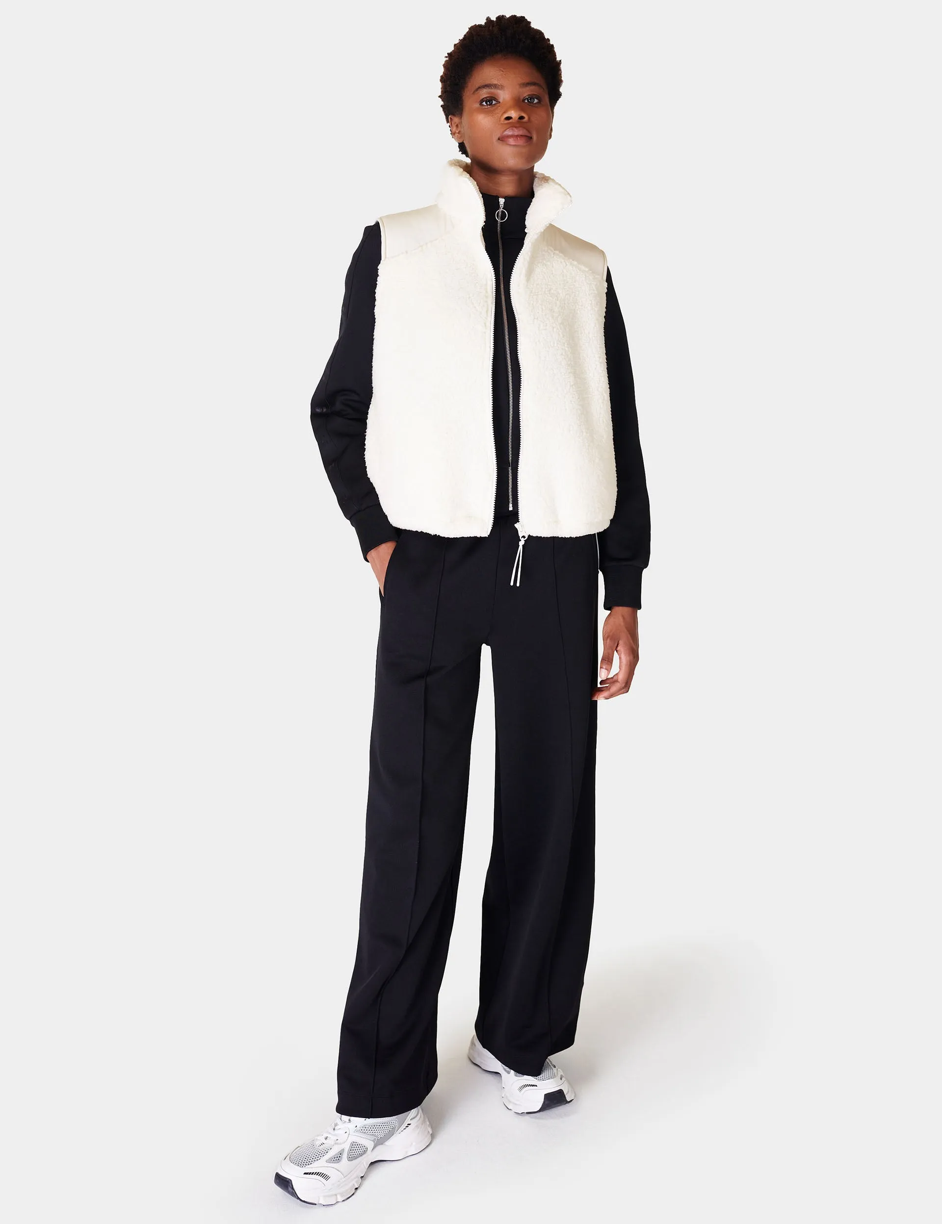 Canyon Fleece Vest - Lily White