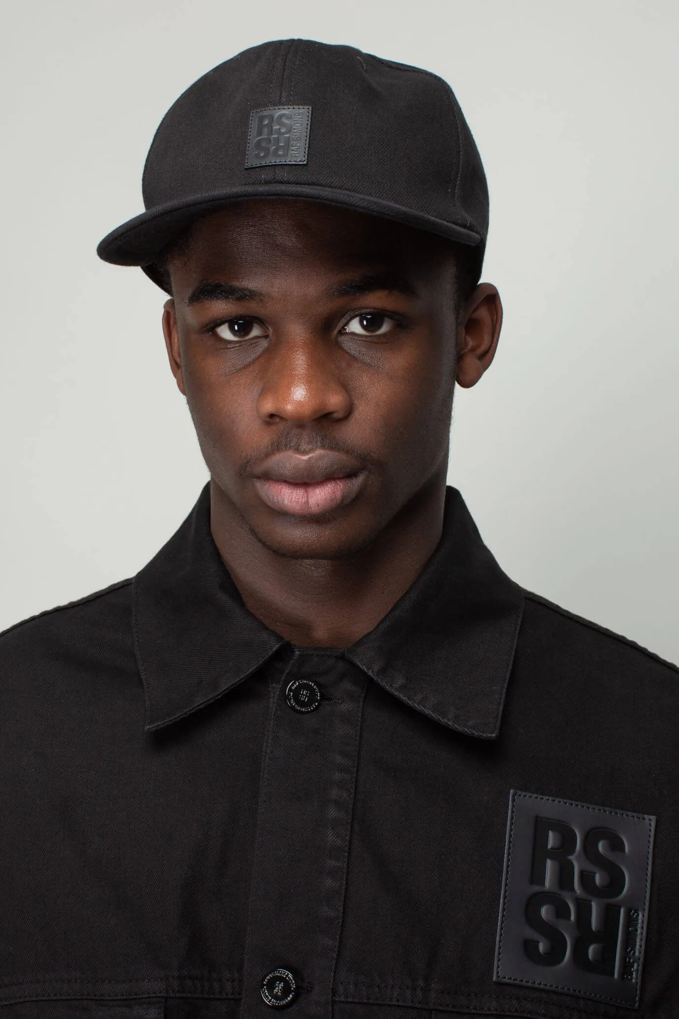 Cap with small leather patch
