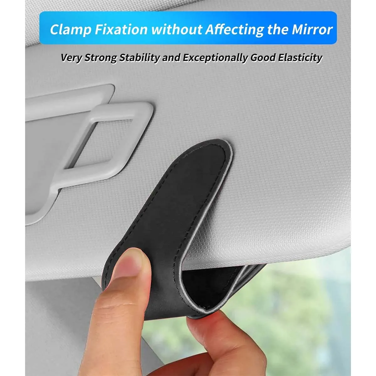 Car Sunglasses Holder, Custom Fit For Your Cars, Magnetic Leather Glasses Frame 2024 Update UE13995