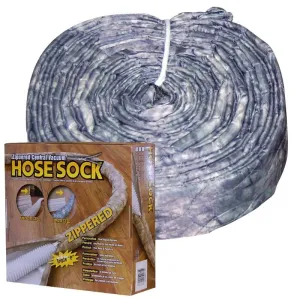 Central Vacuum Hose Sock 40' Padded Zippered Platinum Grey