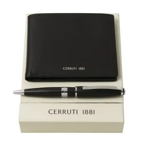 CERRUTI 1881 NPBW990A-Set CERRUTI 1881 Black (ballpoint pen & wallet)