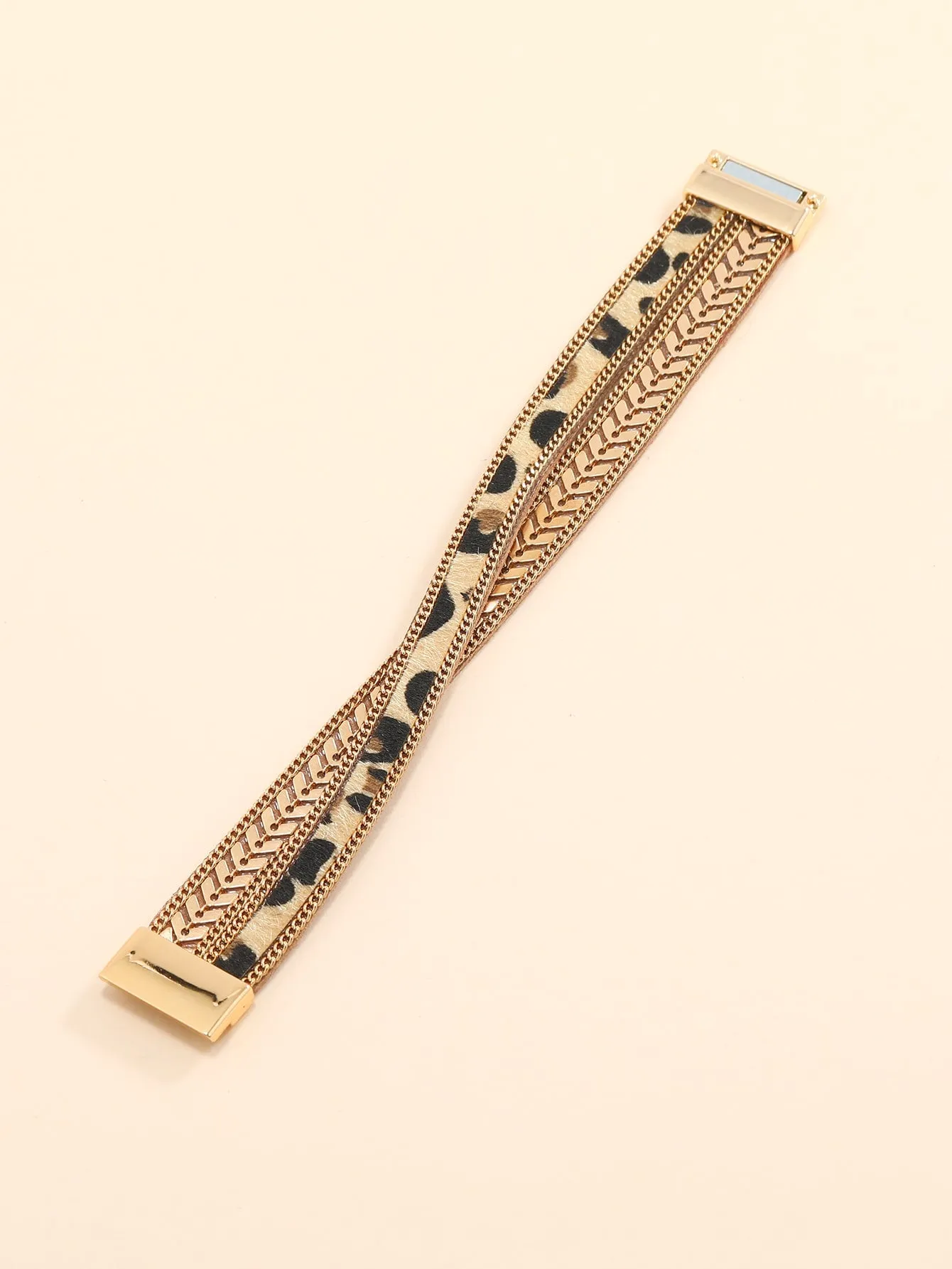 Chain Decor Layered Bracelet - Multicolor