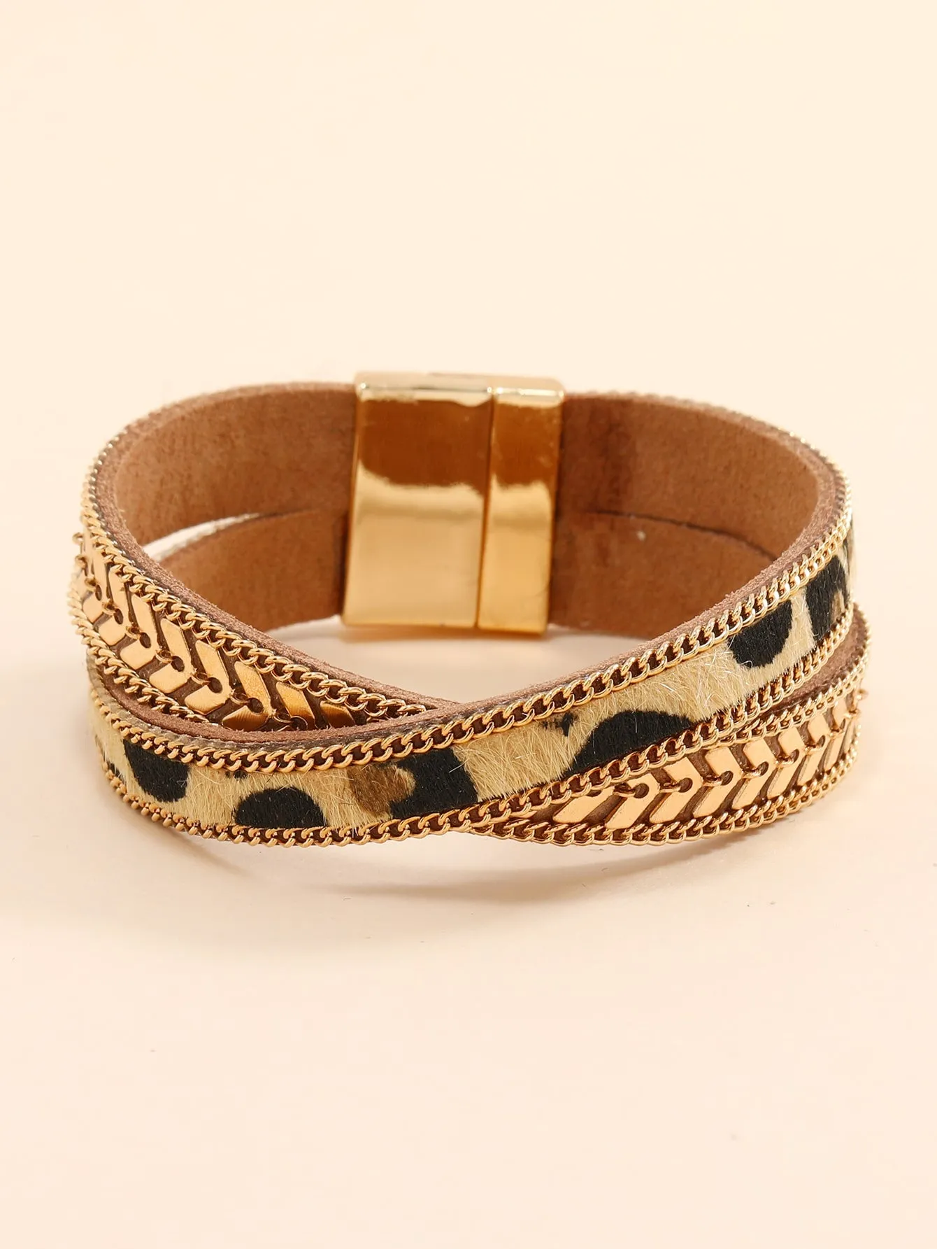 Chain Decor Layered Bracelet - Multicolor