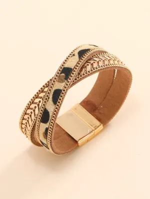 Chain Decor Layered Bracelet - Multicolor