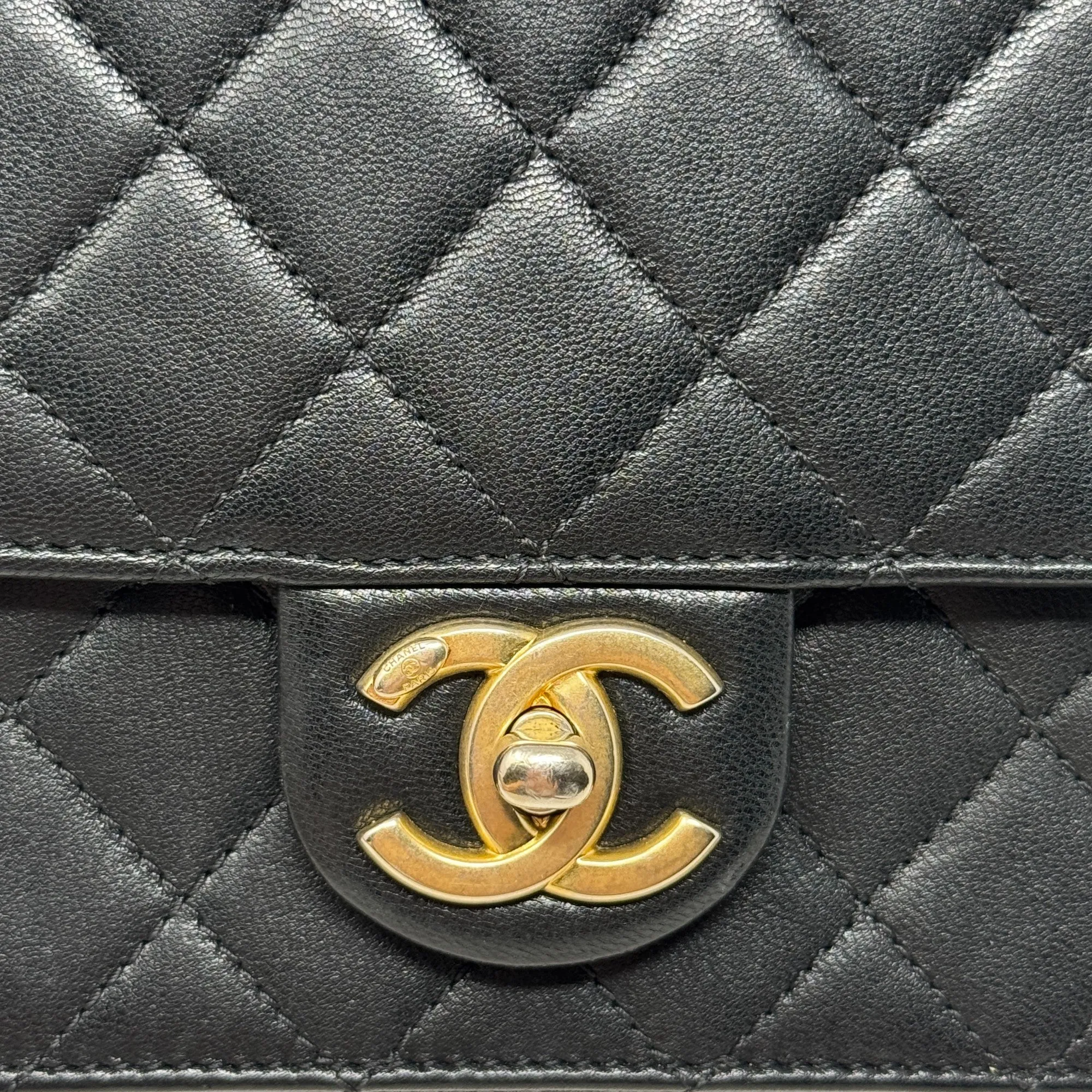 Chanel Black Small Chic Pearl Flap