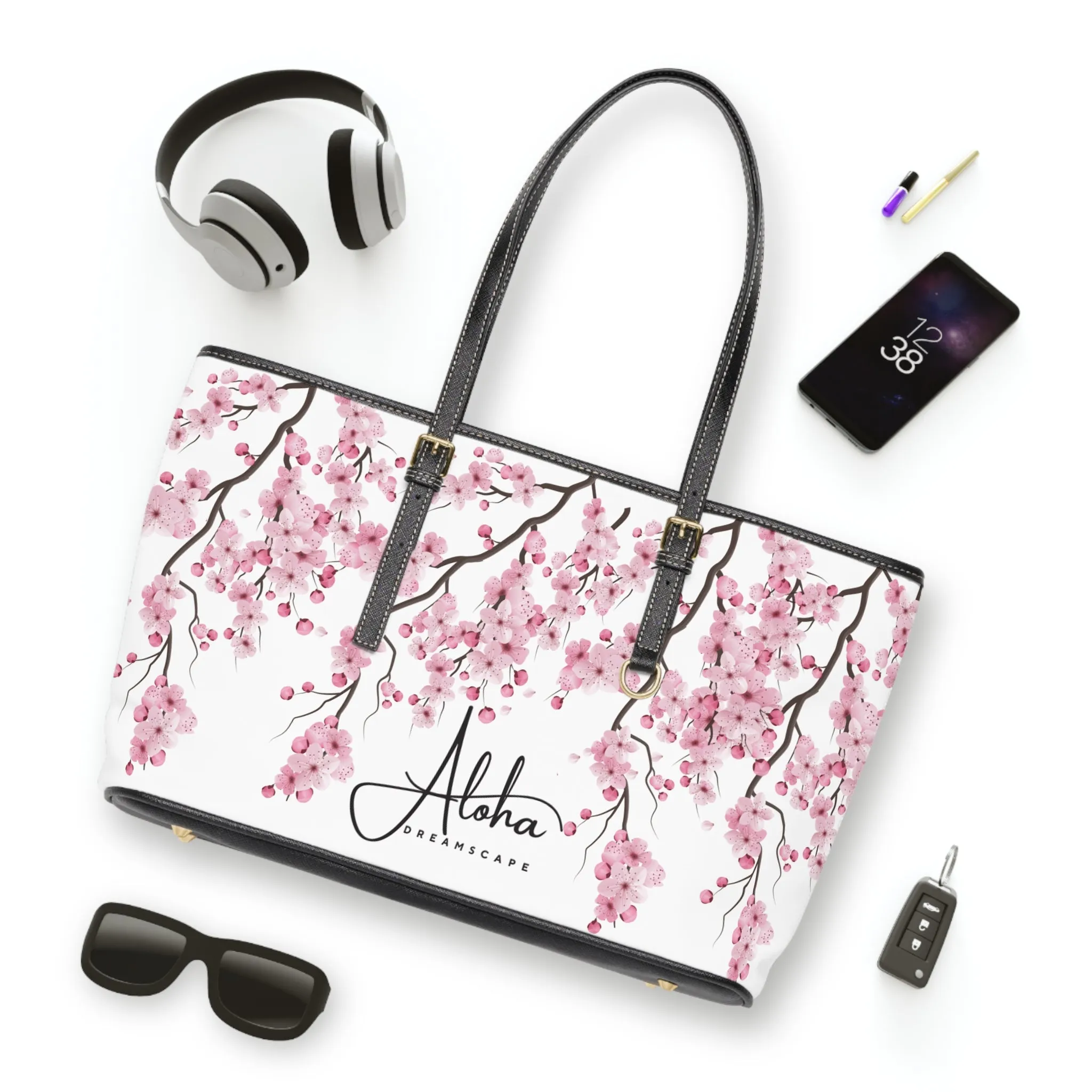 Cherry Blossoms- Zippered Shoulder Bag