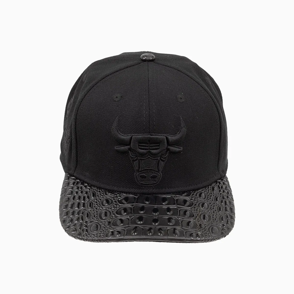 Chicago Bulls NBA Leather Visor Snapback Hat