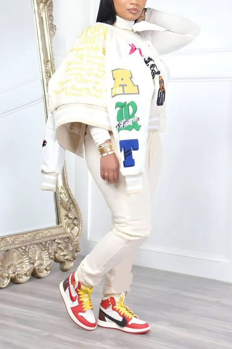 CI648 Printed Long Sleeve Jacket