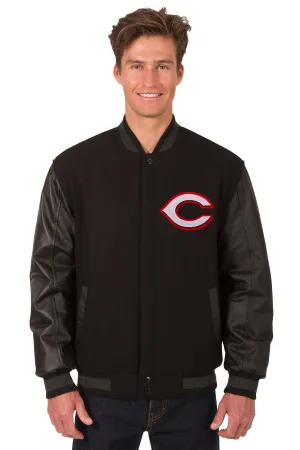 Cincinnati Reds Reversible Wool and Leather Jacket