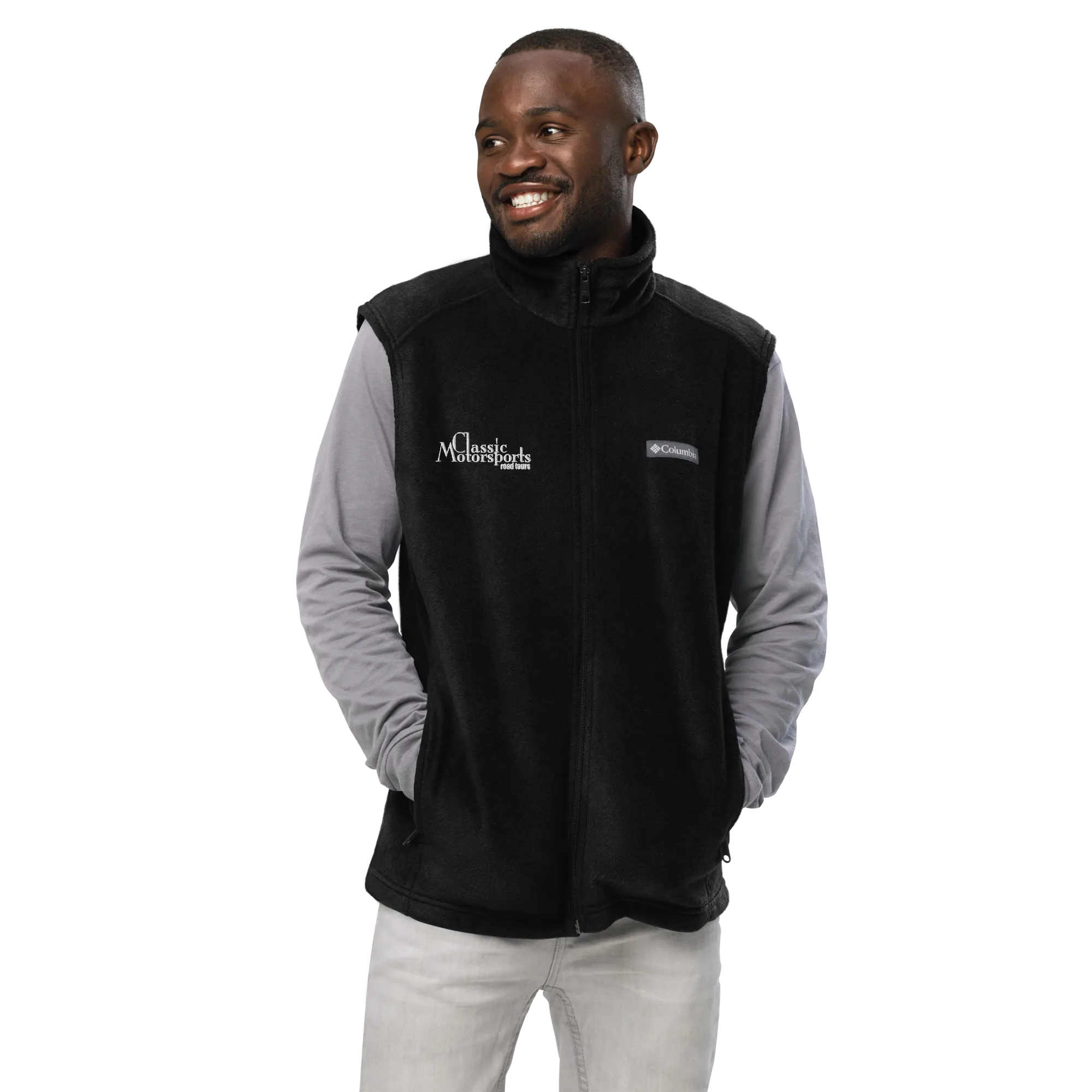 Classic Motorsports Road Tours Men’s Embroidered Columbia Fleece Vest