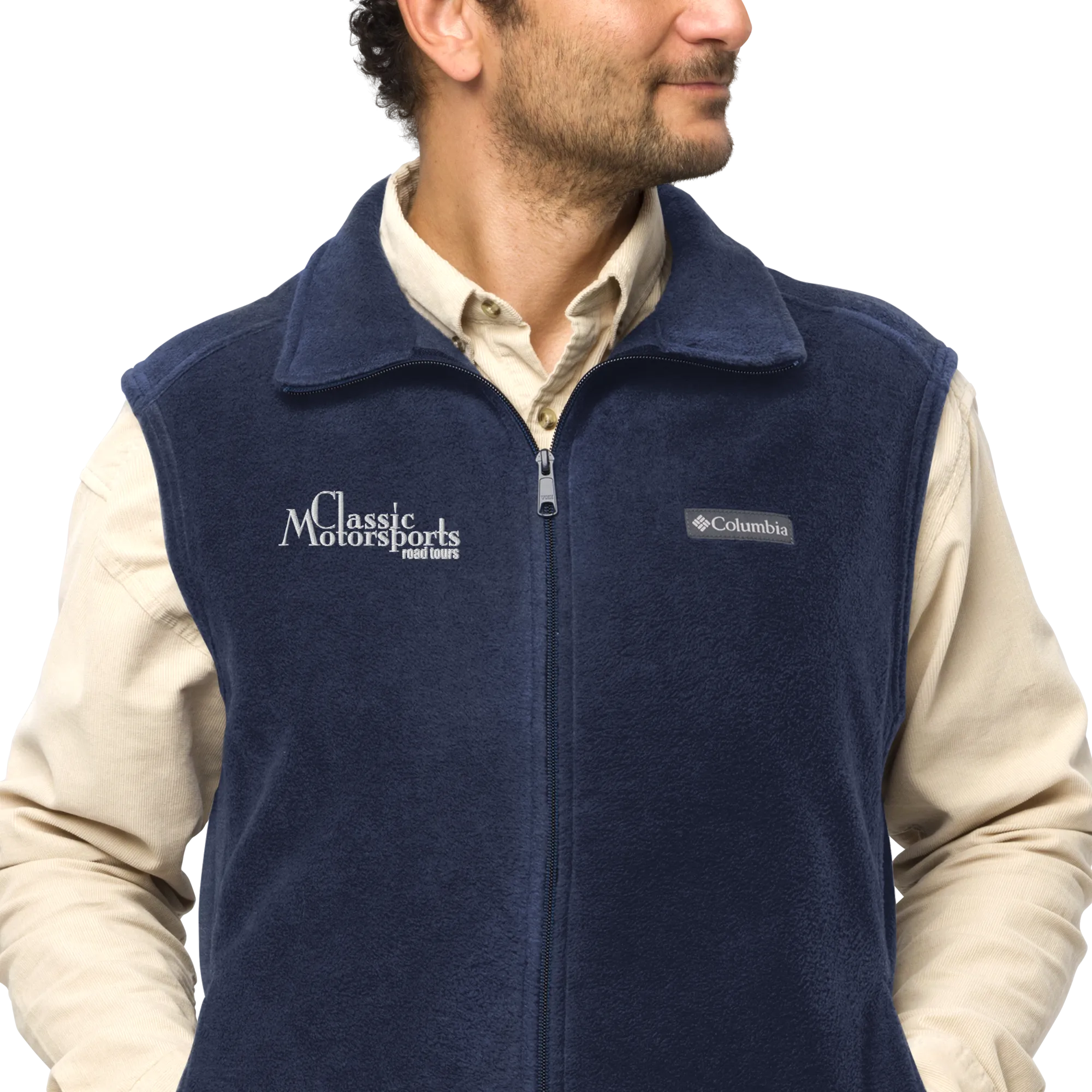 Classic Motorsports Road Tours Men’s Embroidered Columbia Fleece Vest